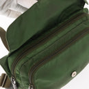 PRADA Shoulder Bag Nylon Green Silver Auth 147192-10