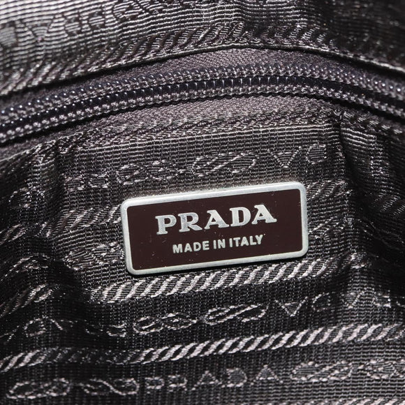 PRADA Shoulder Bag Nylon Green Silver Auth 147192