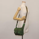 PRADA Shoulder Bag Nylon Green Silver Auth 147192-25