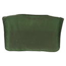 PRADA Shoulder Bag Nylon Green Silver Auth 147192-2