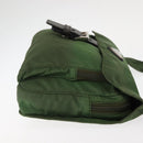PRADA Shoulder Bag Nylon Green Silver Auth 147192-3