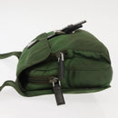 PRADA Shoulder Bag Nylon Green Silver Auth 147192-4