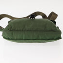 PRADA Shoulder Bag Nylon Green Silver Auth 147192-5