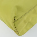 PRADA Tote Bag Nylon Silver Light green Auth 147193-11