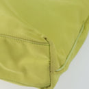 PRADA Tote Bag Nylon Silver Light green Auth 147193-12