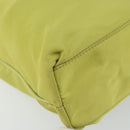 PRADA Tote Bag Nylon Silver Light green Auth 147193-13