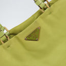 PRADA Tote Bag Nylon Silver Light green Auth 147193-14