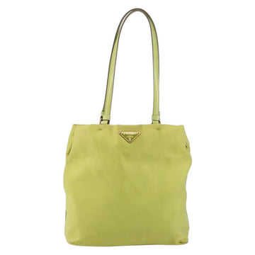 PRADA Tote Bag Nylon Silver Light green Auth 147193 - 0