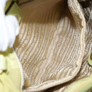 PRADA Tote Bag Nylon Silver Light green Auth 147193-20