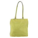 PRADA Tote Bag Nylon Silver Light green Auth 147193-3