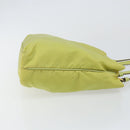 PRADA Tote Bag Nylon Silver Light green Auth 147193-4