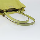 PRADA Tote Bag Nylon Silver Light green Auth 147193-7