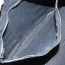 HERMES Fourre Tout PM Hand Bag Canvas Black Silver Auth 147194-18