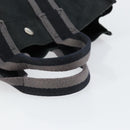 HERMES Fourre Tout PM Hand Bag Canvas Black Silver Auth 147194-7