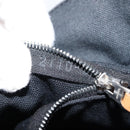 HERMES Fourre Tout MM Hand Bag Canvas Black Silver Auth 147195-12