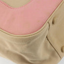 CHANEL Marshmallow COCO Mark Tote Bag Canvas Leather Beige Gold CC Auth 147196-17