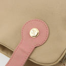 CHANEL Marshmallow COCO Mark Tote Bag Canvas Leather Beige Gold CC Auth 147196-18