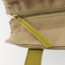 CHANEL Marshmallow COCO Mark Tote Bag Canvas Leather Beige Gold CC Auth 147196-9