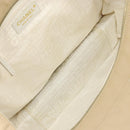 CHANEL Marshmallow COCO Mark Tote Bag Canvas Leather Beige Gold CC Auth 147196-10