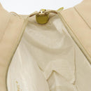 CHANEL Marshmallow COCO Mark Tote Bag Canvas Leather Beige Gold CC Auth 147196-20