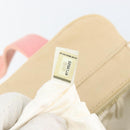 CHANEL Marshmallow COCO Mark Tote Bag Canvas Leather Beige Gold CC Auth 147196-11