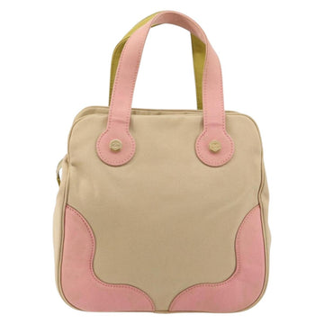 CHANEL Marshmallow COCO Mark Tote Bag Canvas Leather Beige Gold CC Auth 147196 - 0