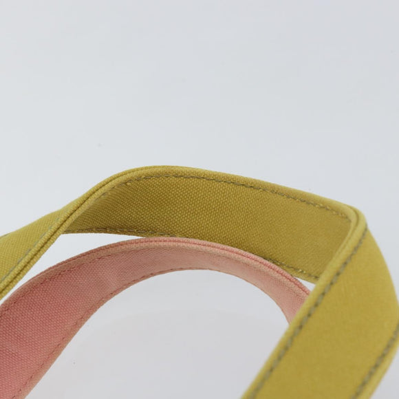 CHANEL Marshmallow COCO Mark Tote Bag Canvas Leather Beige Gold CC Auth 147196