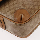 CELINE Macadam Canvas Shoulder Bag PVC Beige Gold Auth 147197-12