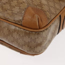 CELINE Macadam Canvas Shoulder Bag PVC Beige Gold Auth 147197-13