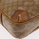 CELINE Macadam Canvas Shoulder Bag PVC Beige Gold Auth 147197-14