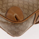 CELINE Macadam Canvas Shoulder Bag PVC Beige Gold Auth 147197-15