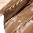 CELINE Macadam Canvas Shoulder Bag PVC Beige Gold Auth 147197-19