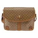 CELINE Macadam Canvas Shoulder Bag PVC Beige Gold Auth 147197-2