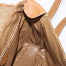 CELINE Macadam Canvas Shoulder Bag PVC Beige Gold Auth 147197-20