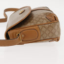 CELINE Macadam Canvas Shoulder Bag PVC Beige Gold Auth 147197-6