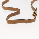 CELINE Macadam Canvas Shoulder Bag PVC Beige Gold Auth 147197-8