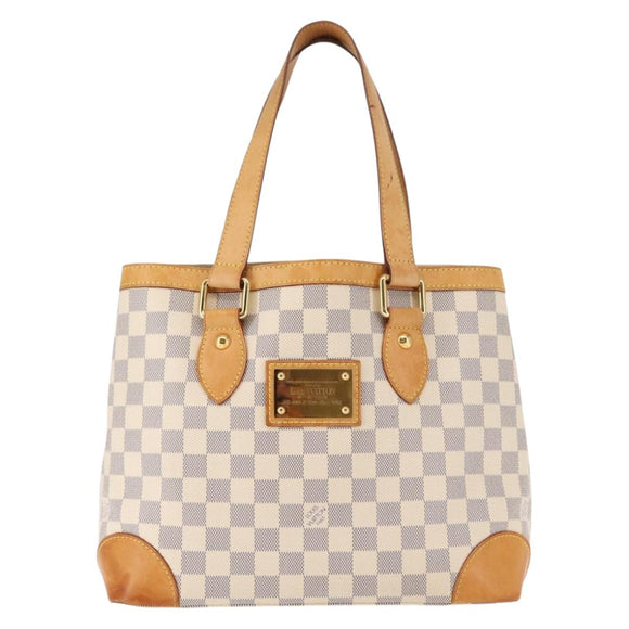 LOUIS VUITTON Damier Azur Hampstead PM Tote Bag N51207 LV Auth 147198
