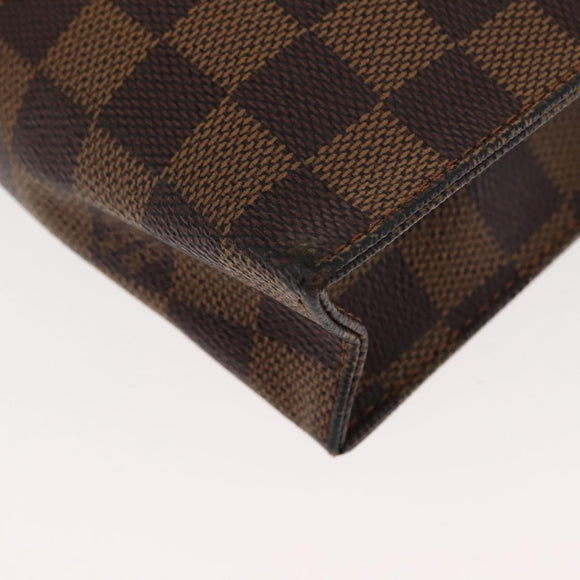 LOUIS VUITTON Damier Ebene Poche Toilette 26 Pouch N47543 LV Auth 147199