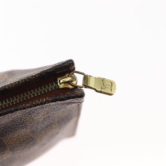 LOUIS VUITTON Damier Ebene Poche Toilette 26 Pouch N47543 LV Auth 147199