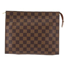 LOUIS VUITTON Damier Ebene Poche Toilette 26 Pouch N47543 LV Auth 147199-13