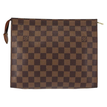 LOUIS VUITTON Damier Ebene Poche Toilette 26 Pouch N47543 LV Auth 147199 - 0