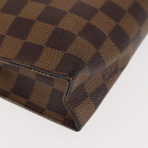 LOUIS VUITTON Damier Ebene Poche Toilette 26 Pouch N47543 LV Auth 147199