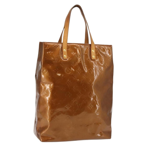LOUIS VUITTON Monogram Vernis Reade MM Hand Bag Bronze M91143 LV Auth 147200