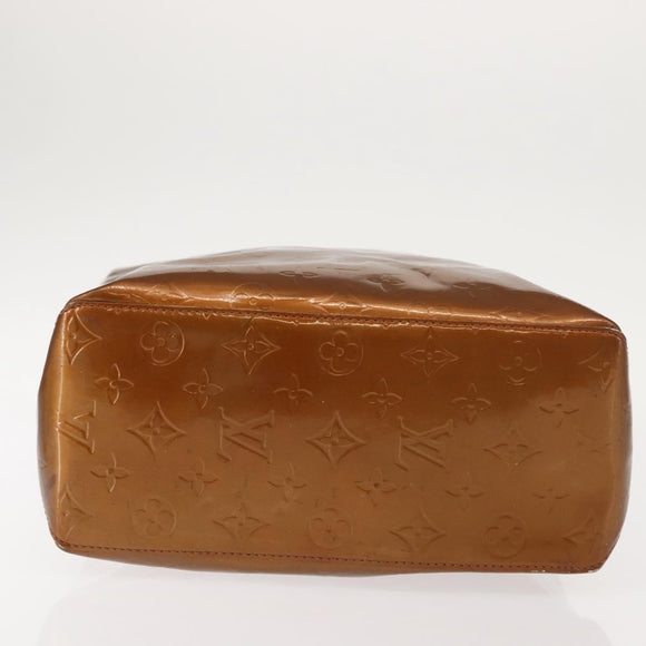 LOUIS VUITTON Monogram Vernis Reade MM Hand Bag Bronze M91143 LV Auth 147200
