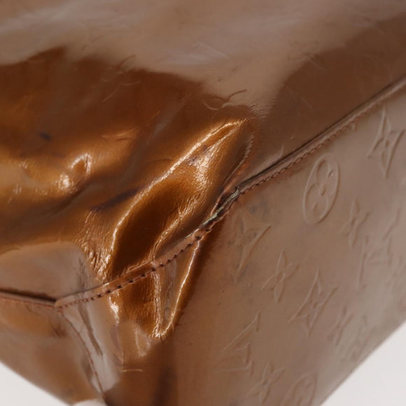 LOUIS VUITTON Monogram Vernis Reade MM Hand Bag Bronze M91143 LV Auth 147200