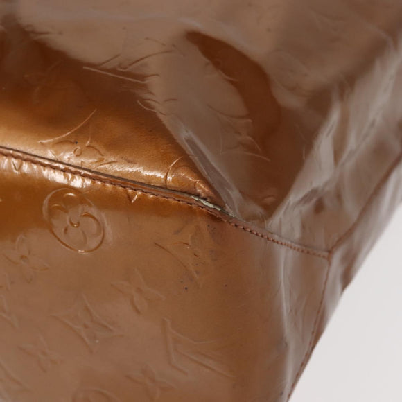 LOUIS VUITTON Monogram Vernis Reade MM Hand Bag Bronze M91143 LV Auth 147200