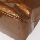 LOUIS VUITTON Monogram Vernis Reade MM Hand Bag Bronze M91143 LV Auth 147200-17