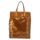 LOUIS VUITTON Monogram Vernis Reade MM Hand Bag Bronze M91143 LV Auth 147200-2
