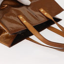 LOUIS VUITTON Monogram Vernis Reade MM Hand Bag Bronze M91143 LV Auth 147200-7