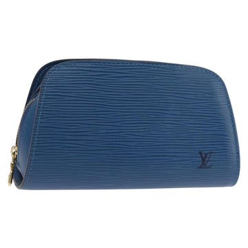 LOUIS VUITTON Epi Dauphine PM Pouch Blue M48445 LV Auth 147225